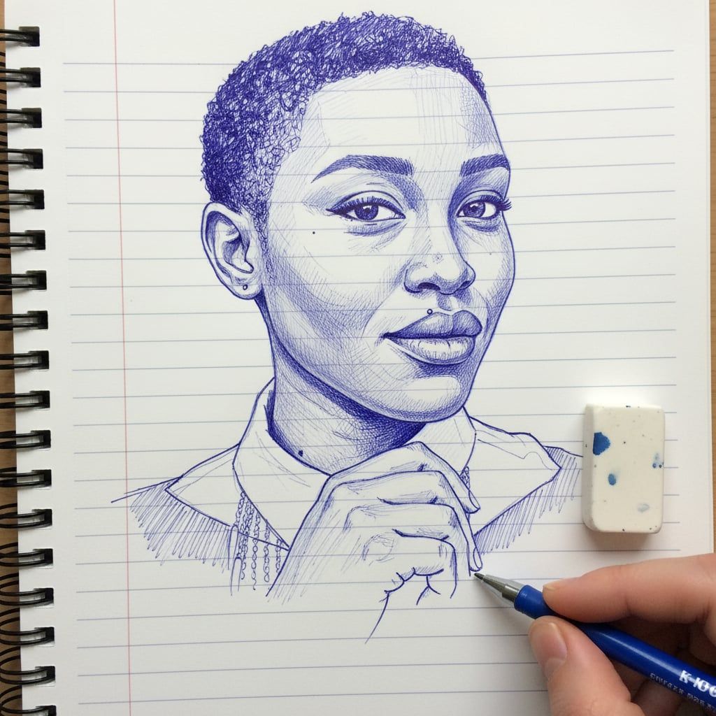Diverse woman - Notebook sketch style